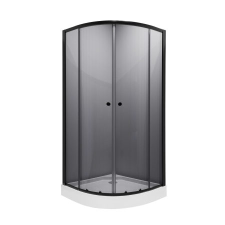 Душевой уголок Niagara Eco _0081432QT 80х80 стекло тонированное профиль черный с поддоном